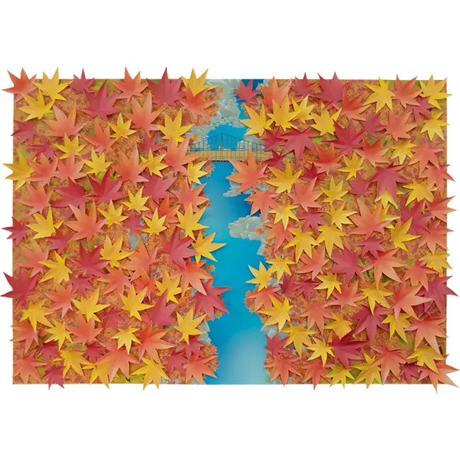 共同制作キット ペーパーアート「紅葉」